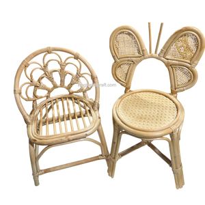 Silla Infantil de Ratán Tejida a Mano para Decoración de Fiestas de Cumpleaños, Asiento Infantil Ligero y Natural - Product Image 2