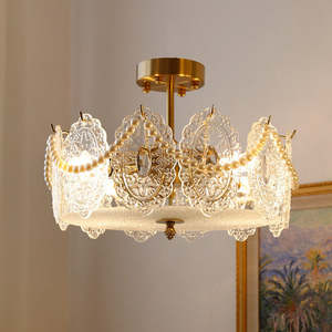 Nueva llegada elegante iluminación interior lámpara de techo de cristal nórdico moderno de lujo para sala de estar - Product Image 2