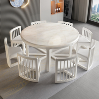Nouvelle table et chaises de salle à manger en bois massif de style chinois pour la maison, appartement de petite taille, table de salle à manger en plaque de roche