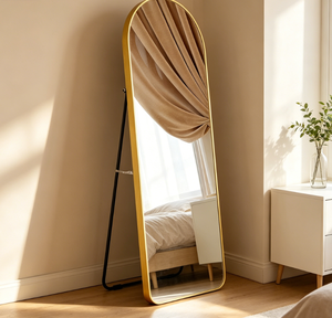 Espejo de Pared Arqueado de Vidrio Templado Hecho a Mano con Bordes Reforzados para Mayor Seguridad, Decoración de Hogar de Lujo Contemporánea 2025, de Cuerpo Entero - Product Image 3