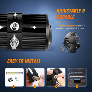 <span class=keywords><strong>420W</strong></span> Triple rangée 20 pouces barre lumineuse <span class=keywords><strong>LED</strong></span> étanche IP68 lumière de travail pour 4x4 accessoires automobiles conduite tout-terrain sur camions véhicules - Product Image 5