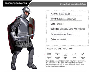 Disfraz <span class=keywords><strong>de</strong></span> guerrero romano para <span class=keywords><strong>hombre</strong></span>, traje para fiesta <span class=keywords><strong>de</strong></span> Halloween, Cosplay para adulto, Caballero romano guapo - Product Image 3