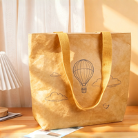 Sac fourre-tout en papier Tyvek rayé écologique et recyclable, sac à main réutilisable Dupont avec poignée cousue pour cadeaux d'entreprise
