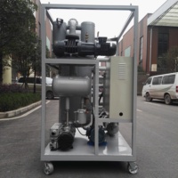 Machine de filtration d'huile diélectrique industrielle à double étage pour purificateur d'huile de transformateur triphasé et d'huile lubrifiante sous vide poussé