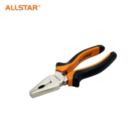 Pince combinée Pince en acier au carbone Alliage de nickel poli All Star Offres Spéciales Linesman Plier orange noir