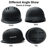 Casque Demi-Face Électrique Rétro de Style Urbain Allemand Nouveauté, Idéal pour Vélo, Skate, Sports de Plein Air et Trajets Quotidens