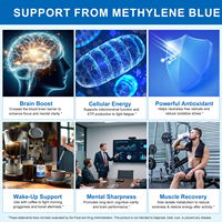 SOLOTREE Gouttes de bleu de méthylène à 1 % de vitamine C, améliore l'énergie cellulaire, la fonction cognitive, soutient la mémoire