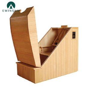 Moderne Single Person Droge Stoom Saunabox Draagbare Far Infrarood Mini Cabine Verwarmer Massief Hemlock Hout Indoor Sauna Capsule - Product Image 6