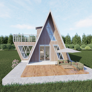 Thiết Kế Hiện Đại 3 Phòng Ngủ Nhà Prefab Mái Tam Giác Sẵn Sàng Để Sử Dụng Kết Cấu Thép Xây Dựng Cho Phòng Khách Công Viên Ngoài Trời - Product Image 2