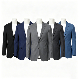 Veste <span class=keywords><strong>de</strong></span> <span class=keywords><strong>Costume</strong></span> <span class=keywords><strong>Homme</strong></span> Bleu Foncé OEM – Blazer Décontracté Moderne Couleur Unie Respirant Haute Qualité pour Soirée et Bal – Simple Boutonnage Classique - Product Image 5