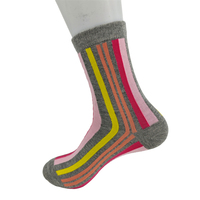 Chaussettes de sport personnalisées écologiques en tricot rayé, de haute qualité, mélange polyester/coton, douces et confortables
