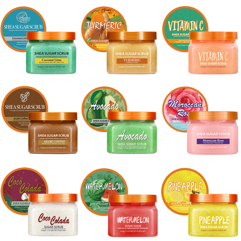 Shea Sugar Scrub Exfoliating Body Scrub Removes Dead Dry Skin for a Soft & Hydrated Feel Nourishing Essential Body Care
