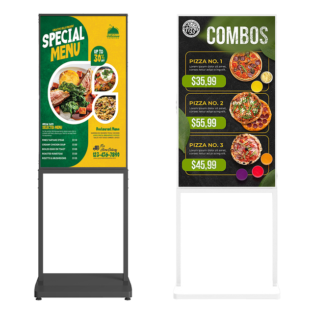 Indoor Window Digital Display 55 Inch Floor Stand LCD Advertising Screen Wi-Fi Built-in Speaker Video Player for Store