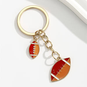 Llavero de Aleación Estilo Americano con Balón de Fútbol, Baloncesto y Fútbol Americano, Pequeño Regalo Deportivo para la <span class=keywords><strong>NBA</strong></span> - Product Image 3