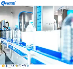 Línea de producción de agua mineral pura de botella de plástico 3 en 1 completamente automática completa/máquina de llenado de agua