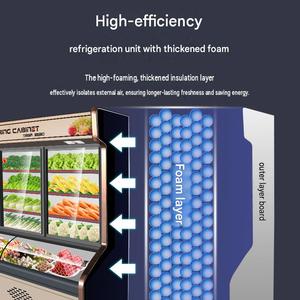 <span class=keywords><strong>Congélateur</strong></span> vitrine à porte coulissante pour crèmes glacées et aliments surgelés, réfrigérateur de merchandising pour supermarchés - Product Image 2