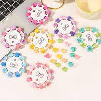 Lot de pinces à cheveux miniatures mignonnes en forme de fleur, d'étoile, de cœur et de couronne, couleur bonbon, pour enfants, accessoires pour cheveux tressés, frange et cheveux rebelles