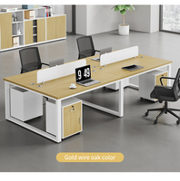 Poste de travail moderne avec écran de séparation, casier et bureau pour employé - Ensemble de mobilier de bureau moderne