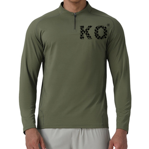 Personalizado de alta calidad ligero hombres media cremallera pulóver manga larga Camiseta para correr fábrica al por mayor ropa de gimnasio - Product Image 3