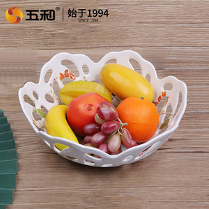 Wuhe Melamine Fruit Plate Hollow Design For Home Kitchen Use Bpa Free - Product Image 5