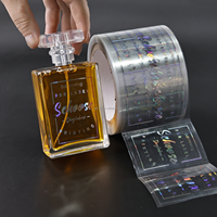 Autocollants personnalisés, étiquettes en vinyle holographique transparent, estampage à chaud, impression multicolore, imperméables pour flacon d'huile de parfum