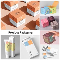 Boîtes pliantes en papier artistique écologiques pour cosmétiques, emballage de luxe pour soins de la peau