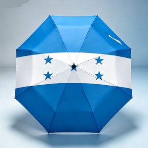Parapluie Drapeau Honduras Coupe-Vent Anti-UV Pliant Portable de Voyage Ouverture/fermeture Automatiques Panneaux Personnalisables - Product Image 1