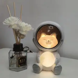 Vofull Lampu Malam LED Beruang Hadiah Natal Lampu Samping Tempat Tidur Bintang Galaksi Astronot Kucing Lampu Malam untuk Kamar Anak-anak
