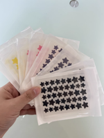 Patchs Hydrocolloïdes Personnalisés pour Boutons, 40 Pièces, Motif Étoile Noire Mignonne, Autocollants pour Couvrir les Boutons du Visage