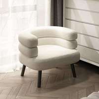 Fauteuil simple en mousse haute densité avec rembourrage en polaire, de bonne qualité, pour salon, style moderne et confortable