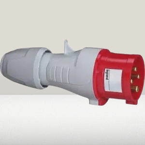 Baldor Industrial Power <b>Plug</b> 16A 230V IP44 Standard Grounding Single Outlet Heavy Duty Gray <b>Red</b> Connector for Machinery - Product Image 1