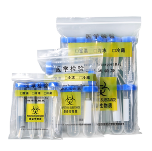 Индивидуальный прозрачный полиэтиленовый пакет на молнии для медицинских лабораторий с усиленной самоклеящейся лентой для химических препаратов и тестов - Product Image 4