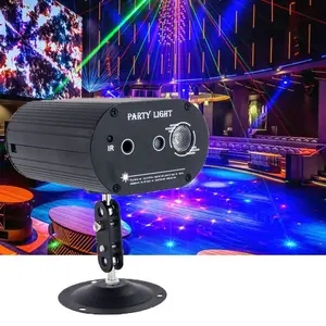 Remote Control Mini Disco Laser Strobe Light RGB LED 2 in 1 Dj Stage Party Laser Lights