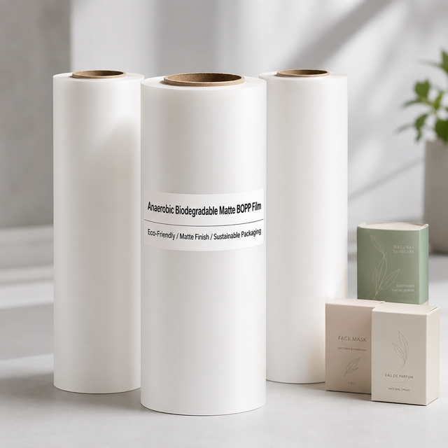 High Quality Anaerobic Biodegradable BOPP Film Glossy Packaging Moisture-Proof Translucent Laminating Roll Food Grade