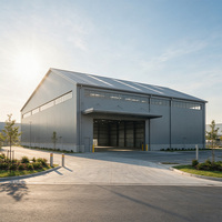 Edificio Prefabricado de Estructura de Acero OEM de Fábrica con Correas C y Z y Puerta de Panel Sándwich para Almacén