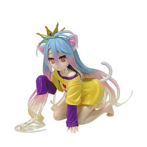 Figurines d'anime en PVC <span class=keywords><strong>Manga</strong></span> Shiro Life 3 styles Robe à manches et uniforme Couronne Oreilles de chat Figurine Décoration de bureau - Product Image 5