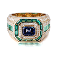 Bague de luxe personnalisée pour homme, style hip-hop, sertie de diamants en moissanite VVS, en argent 925