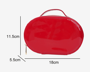Bolsa de almacenamiento impermeable de lujo para regalo de mostrador de belleza, bolsa de cosméticos de cuero rojo de gran capacidad para viaje. - Product Image 2