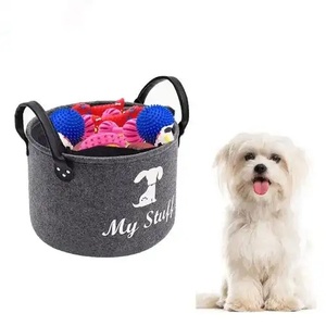 Felt Storage <b>Basket</b> with Support. Eco-Friendly Thick Felt Bin for Home Organization. OEM Brand Logo Available - Product Image 6