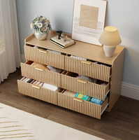 Commode double moderne à 6 tiroirs anti-basculement, large coffre de rangement en bois, meuble de chambre, organisateur de vêtements pour enfants et de chambre d'enfant