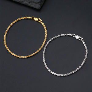 2023 vendita calda di nuovo design gioielli di moda 925 in argento Sterling corda a catena intrecciata <span class=keywords><strong>reggiseno</strong></span> in argento Fine braccialetti braccialetti <span class=keywords><strong>da</strong></span> <span class=keywords><strong>uomo</strong></span> - Product Image 3