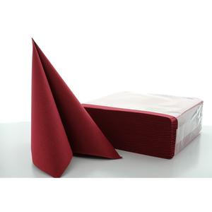 Servilletas Uni Bordeaux 40x40 cm 1/4-Fold de Linclass - Product Image 5