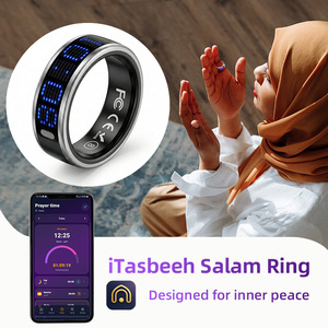 แหวนสมาร์ททัสบีฮ์ สแตนเลสสตีล หน้าจอ E-Ink กันน้ำ IP67 ควบคุมผ่านแอพ แจ้งเตือนการละหมาด ตรวจวัดอัตราการเต้นของหัวใจ - Product Image 5