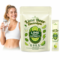 OEM ODM Poudre d'hydratation électrolytique aromatisée à la bière au citron, sans alcool, 30 sachets, avec vitamines C, B6, B12