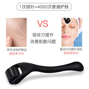 Rodillo QT 540 Tip Black Beauty para el Crecimiento del Cabello y la Barba, Cuidado Facial y del Cuero Cabelludo, Rodillo para Hombres y Mujeres - Product Image 5