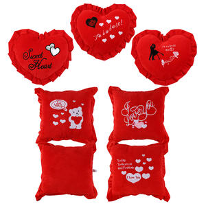 Valentinstag Geschenk Rotes Herz geformtes Kissen Ich liebe dich Großhandel Benutzer definierte Weiche Plüsch Gefüllte Liebes kissen - Product Image 4