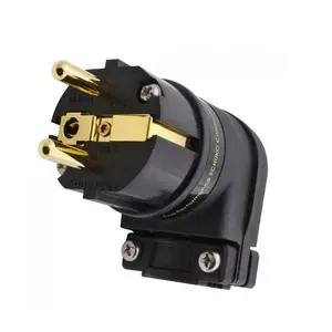 HIFI Schuko Iec Plug Copper rhodium-plated Audio Power Connector