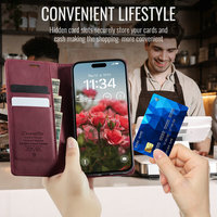 Étui portefeuille de luxe en cuir PU antichoc pour iPhone 18 Pro avec porte-cartes magnétique, coque de téléphone portable