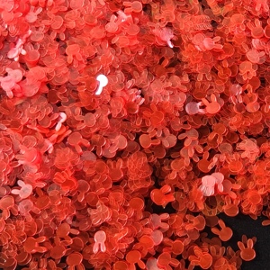 Cute Rabbit Shaped <strong>Red</strong> PET <strong>Sequins</strong> SHENYUE Thickness Glitter Recycled <strong>Sequin</strong> for Garment Decoration, DIY Projects - Product Image 2