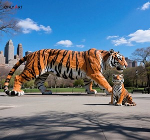 Onlyart fabbrica Design speciale e su misura enorme statua animale fatto a mano <span class=keywords><strong>tigre</strong></span> scultura in fibra di vetro per progetti Zoo - Product Image 6